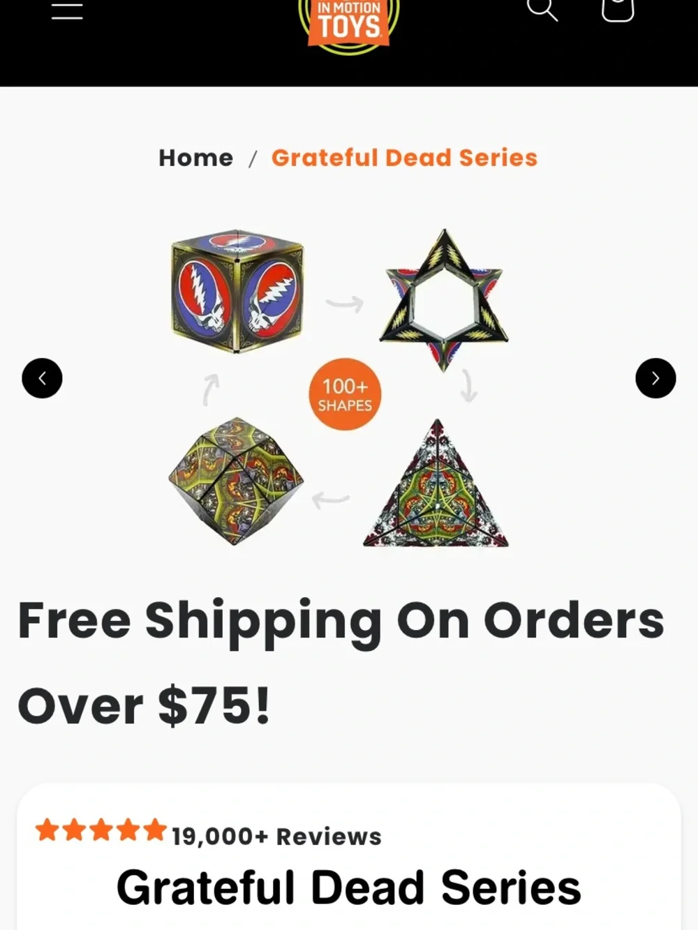 Grateful Dead Series Kids Toy Cube - Red & Blue